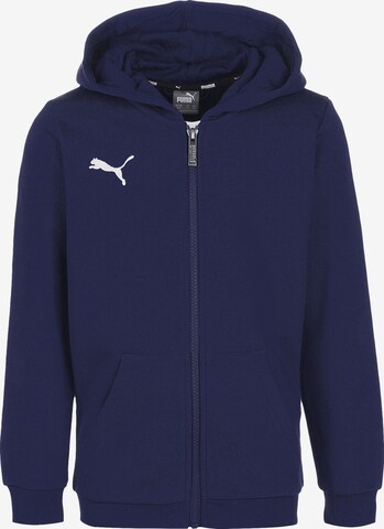 PUMA Athletic Zip-Up Hoodie 'TeamGoal 23' in Blue: front