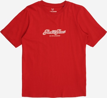 Jack & Jones Junior T-Shirt 'JORCATSKILLS' in Rot: Vorderseite