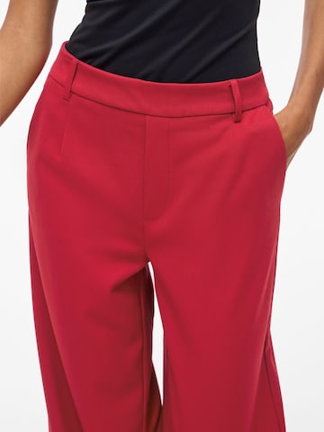 VILA Wide leg Bandplooibroek 'VIVarone' in Rood