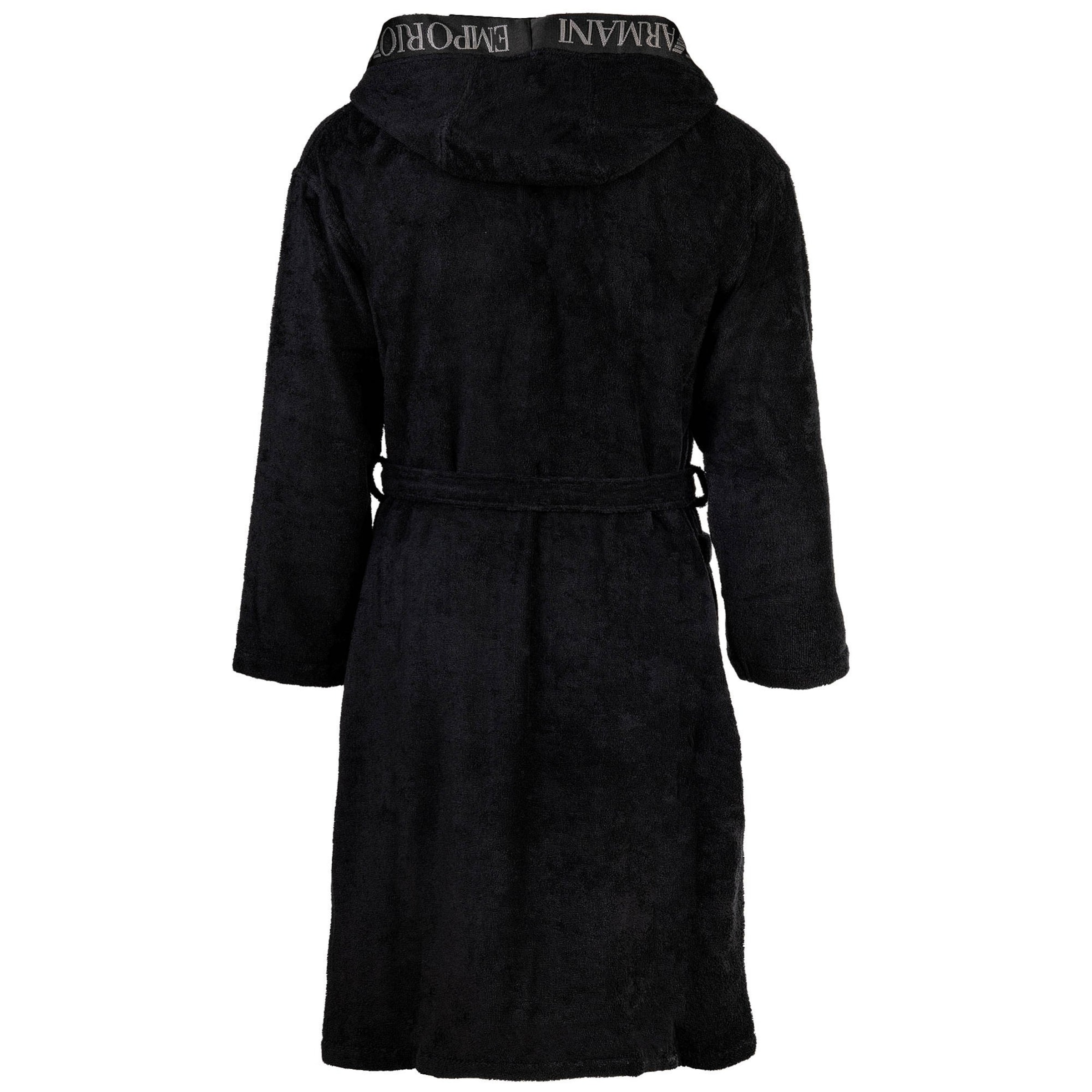 Emporio Armani Szlafrok długi w kolorze czarny