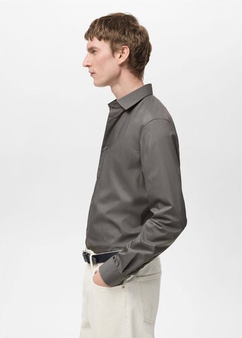 MANGO MAN Regular Fit Hemd 'Play' in Grau