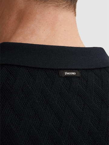 VANGUARD Paita 'VANGUARD - Polo shirt in cotton/modal with zipper closure' värissä sininen
