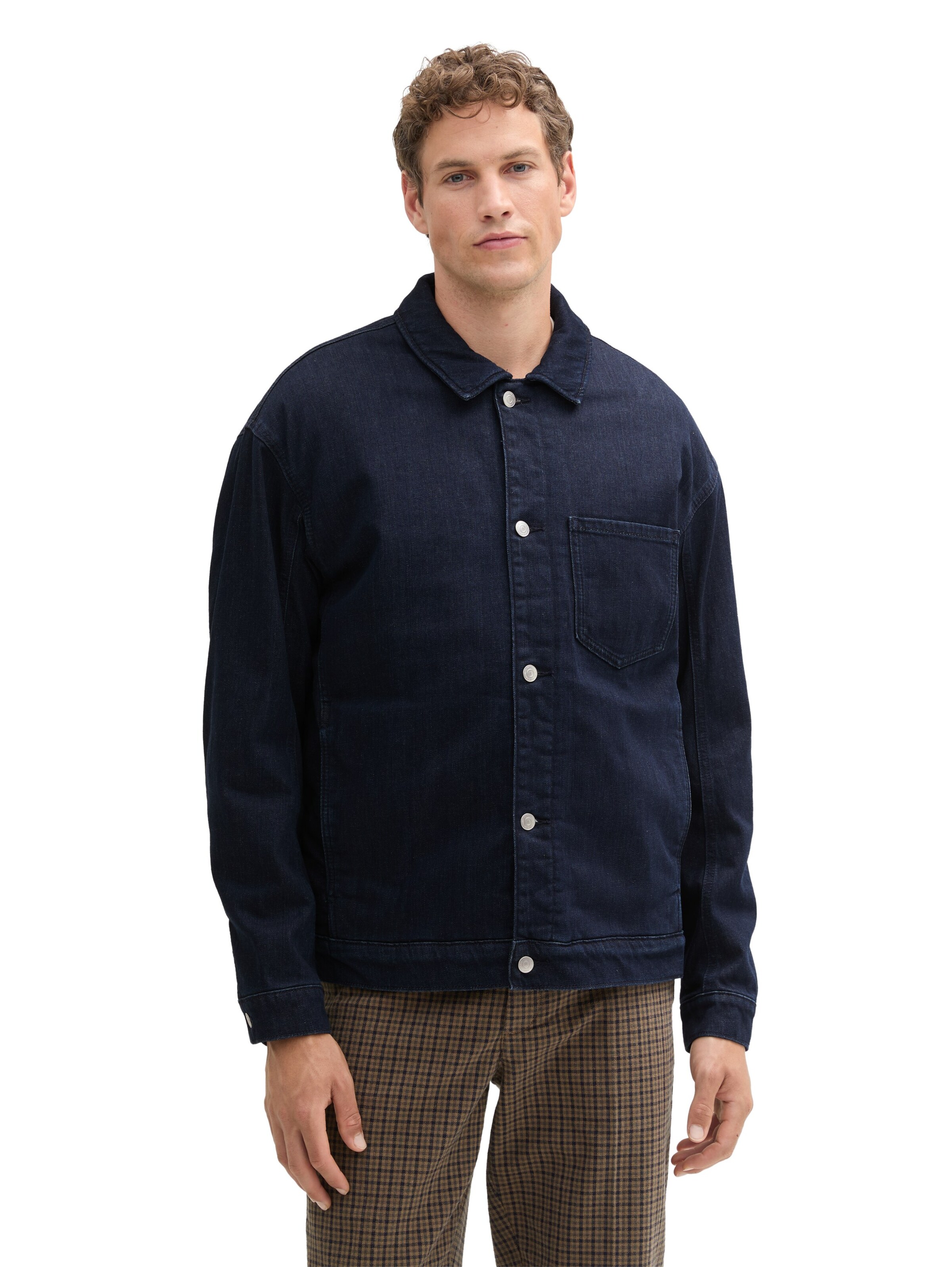 TOM TAILOR DENIM Between-Season Jacket in Blue: front