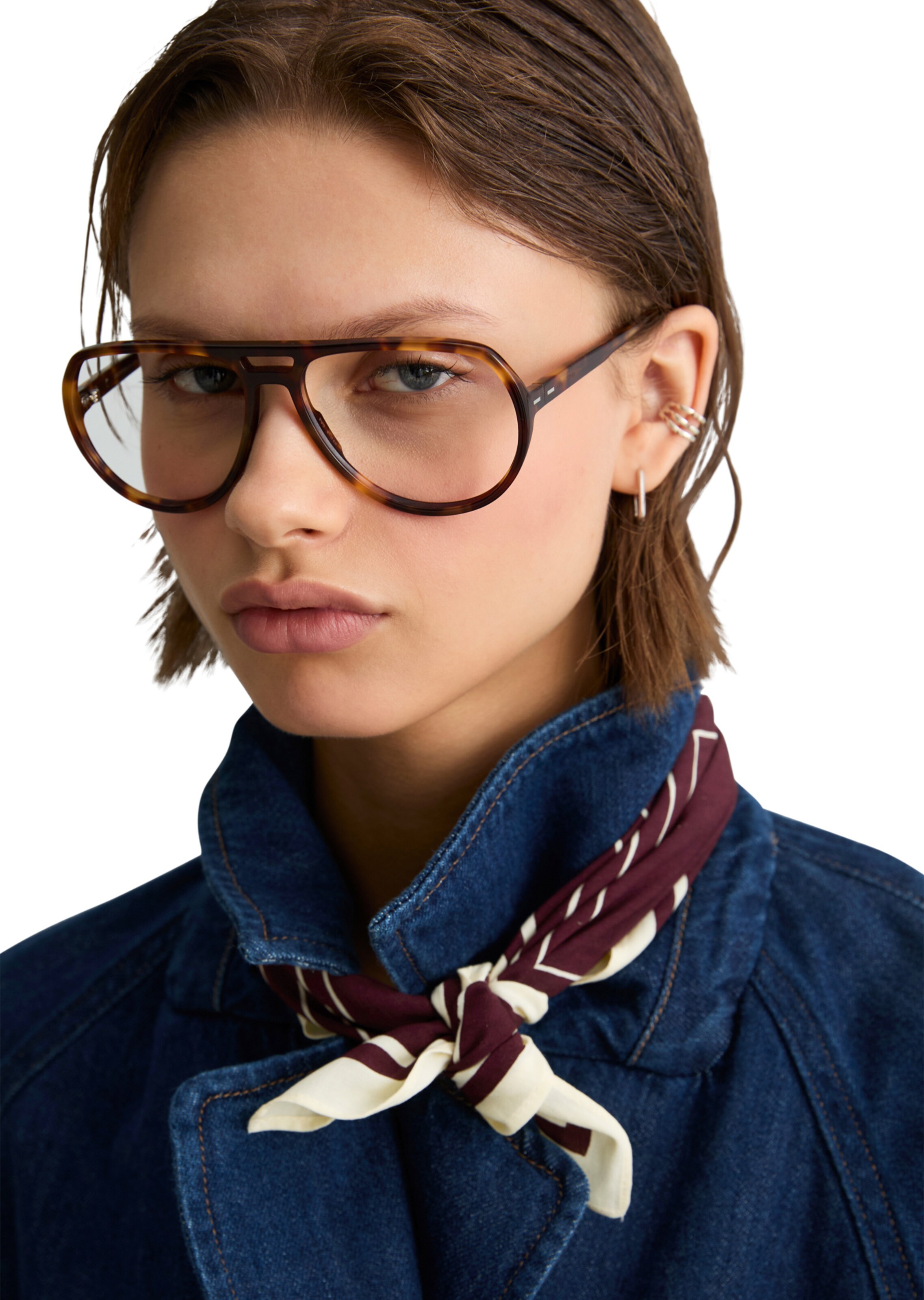 Marc O'Polo DENIM Schal in Rot: Vorderseite