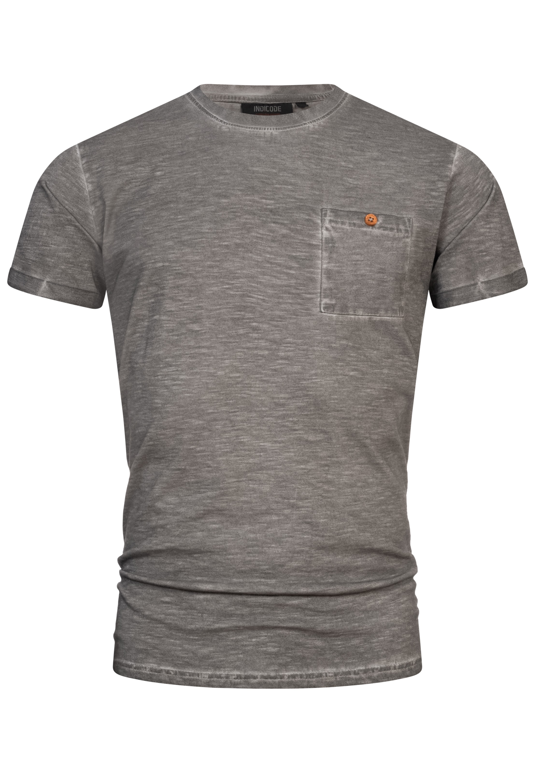 T-Shirt INDICODE JEANS en gris : devant