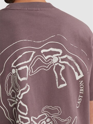 Maglietta 'T-shirt in jersey with back artwork' di CAST IRON in lilla