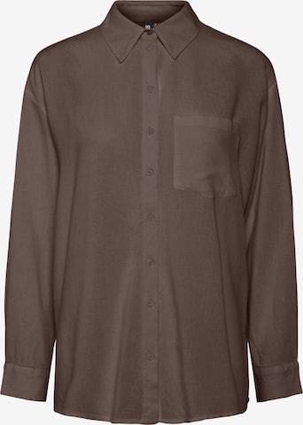 Chemisier 'PCPia' PIECES en marron : devant