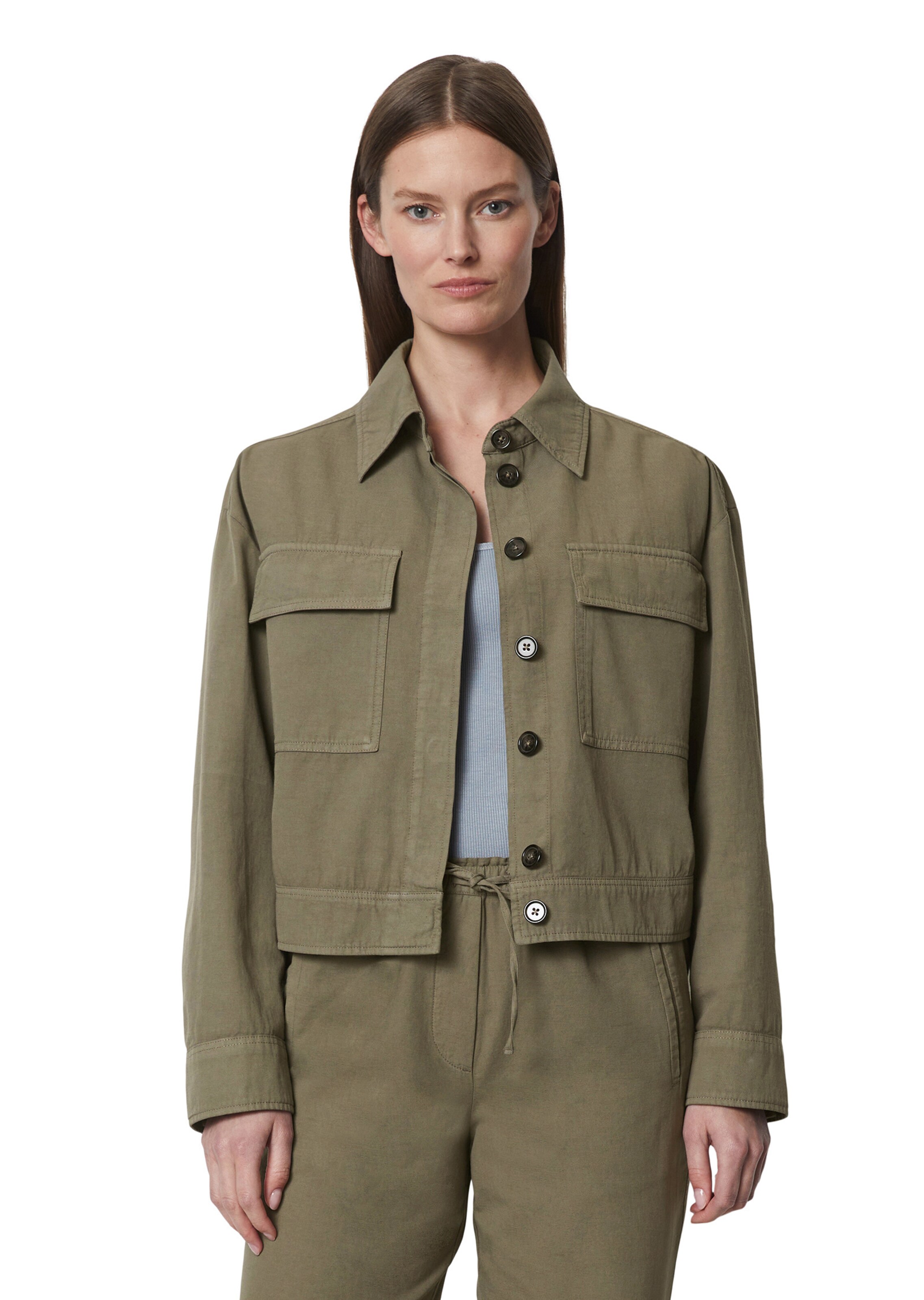 Marc O'Polo Prechodná bunda - Zelená: predná strana