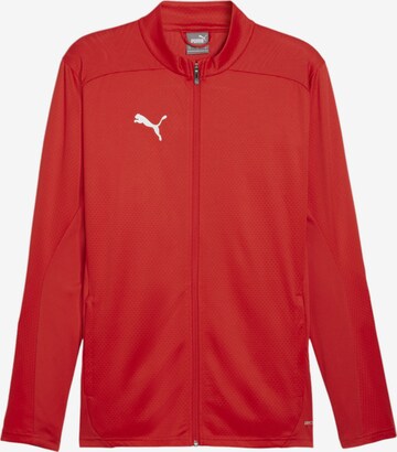 PUMA Athletic Zip-Up Hoodie in Red: front