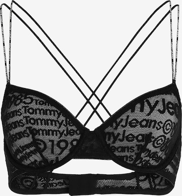 Tommy Jeans Push-up Bra in Black: front