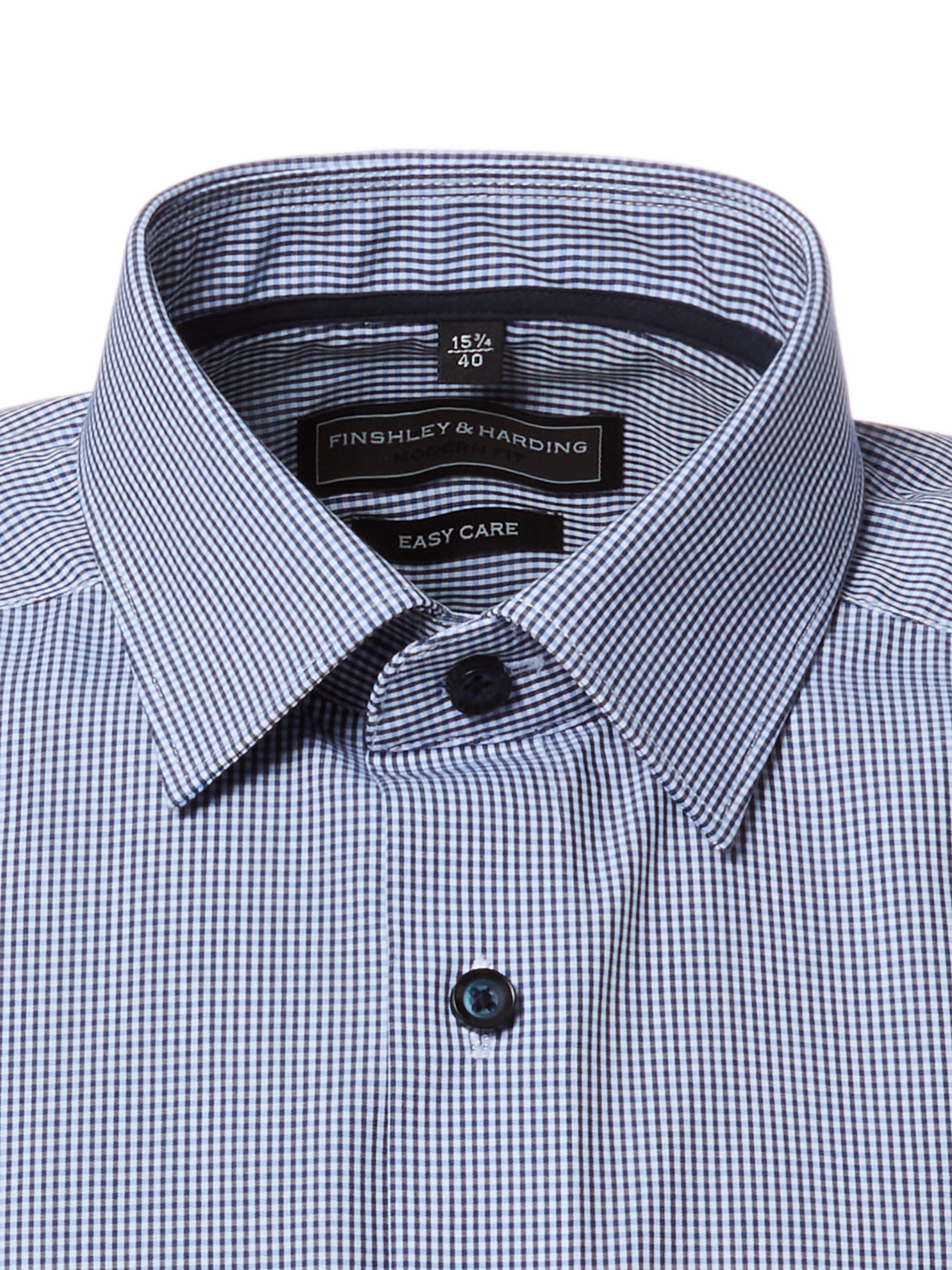 Finshley & Harding Regular fit Zakelijk overhemd in Blauw