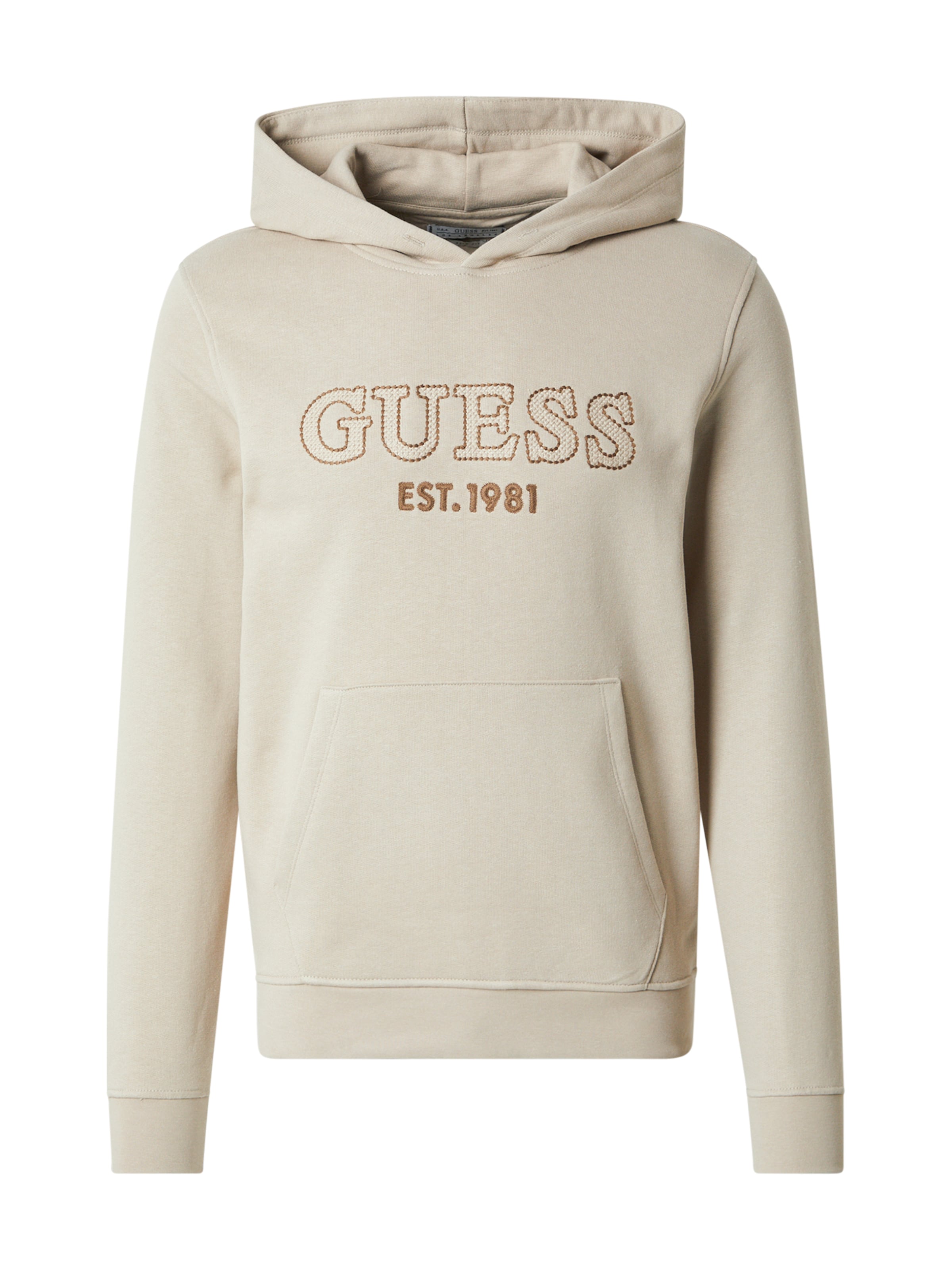 GUESS Sweatshirt 'BEAU' in Beige: front