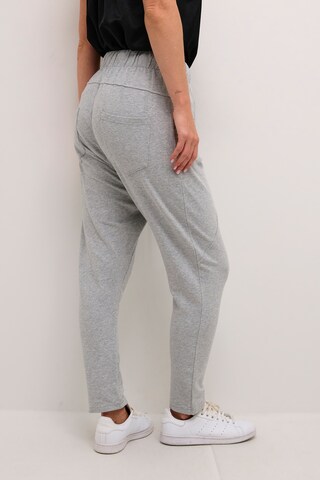 Cream Tapered Harem Pants 'Beky' in Grey