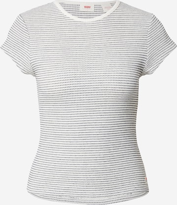 LEVI'S ®Majica 'Dry Goods Waffle Cap-Sleeve Tee' - bijela boja: prednji dio