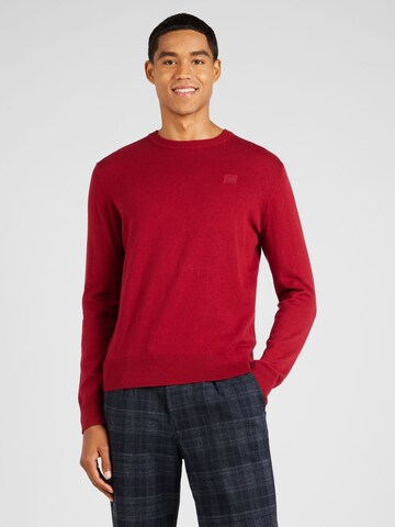 BOSS Sweater 'Kanovano' in Red: front