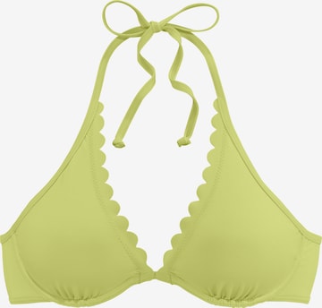 LASCANA Bikini top 'Scallop' in Yellow: front