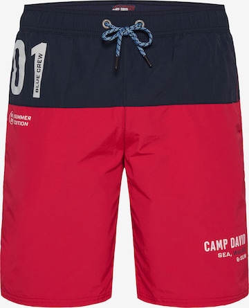 Pantaloncini da bagno di CAMP DAVID in rosso: frontale