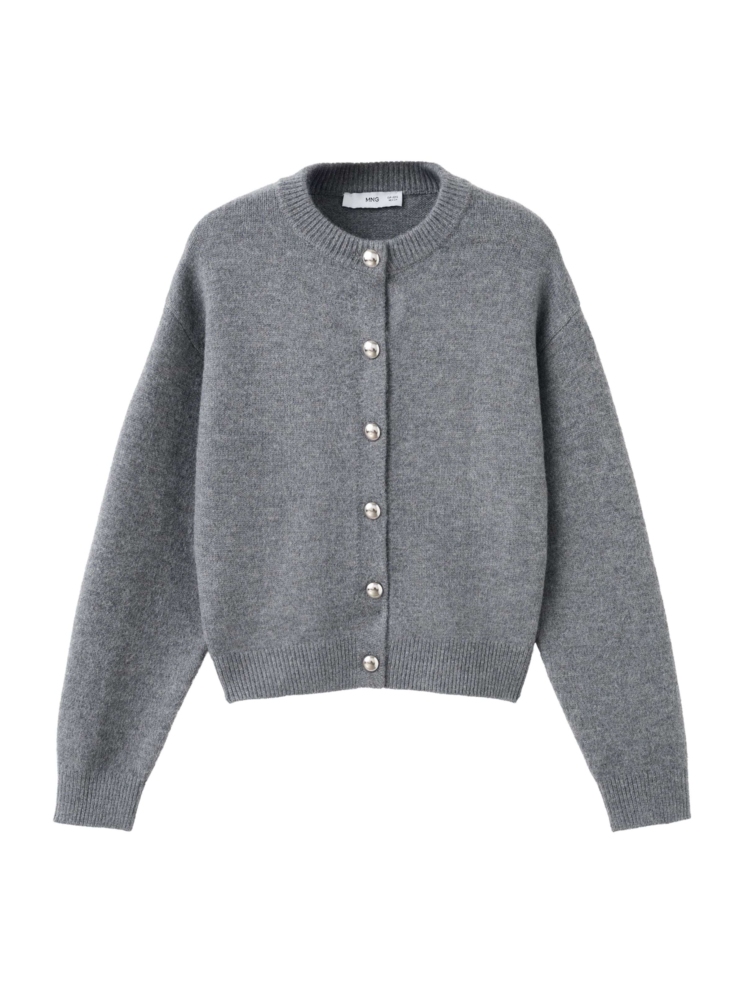 MANGO Kardigan 'FELIPE' w kolorze szary: przód