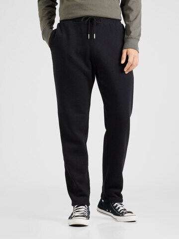 Abercrombie & Fitch Regular Trousers in Black: front