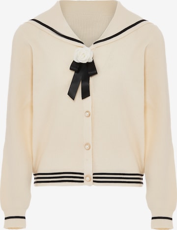 NAEMI Knit cardigan in Beige: front