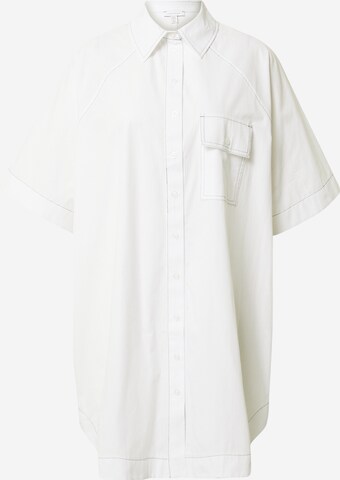 Robe-chemise TOPSHOP en blanc : devant