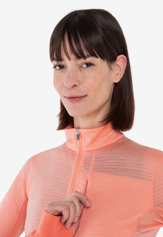 ICEBREAKER Athletic Sweatshirt 'Realfleece Descender' in Orange