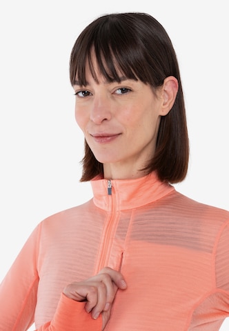 ICEBREAKER Športna majica 'Realfleece Descender' | oranžna barva