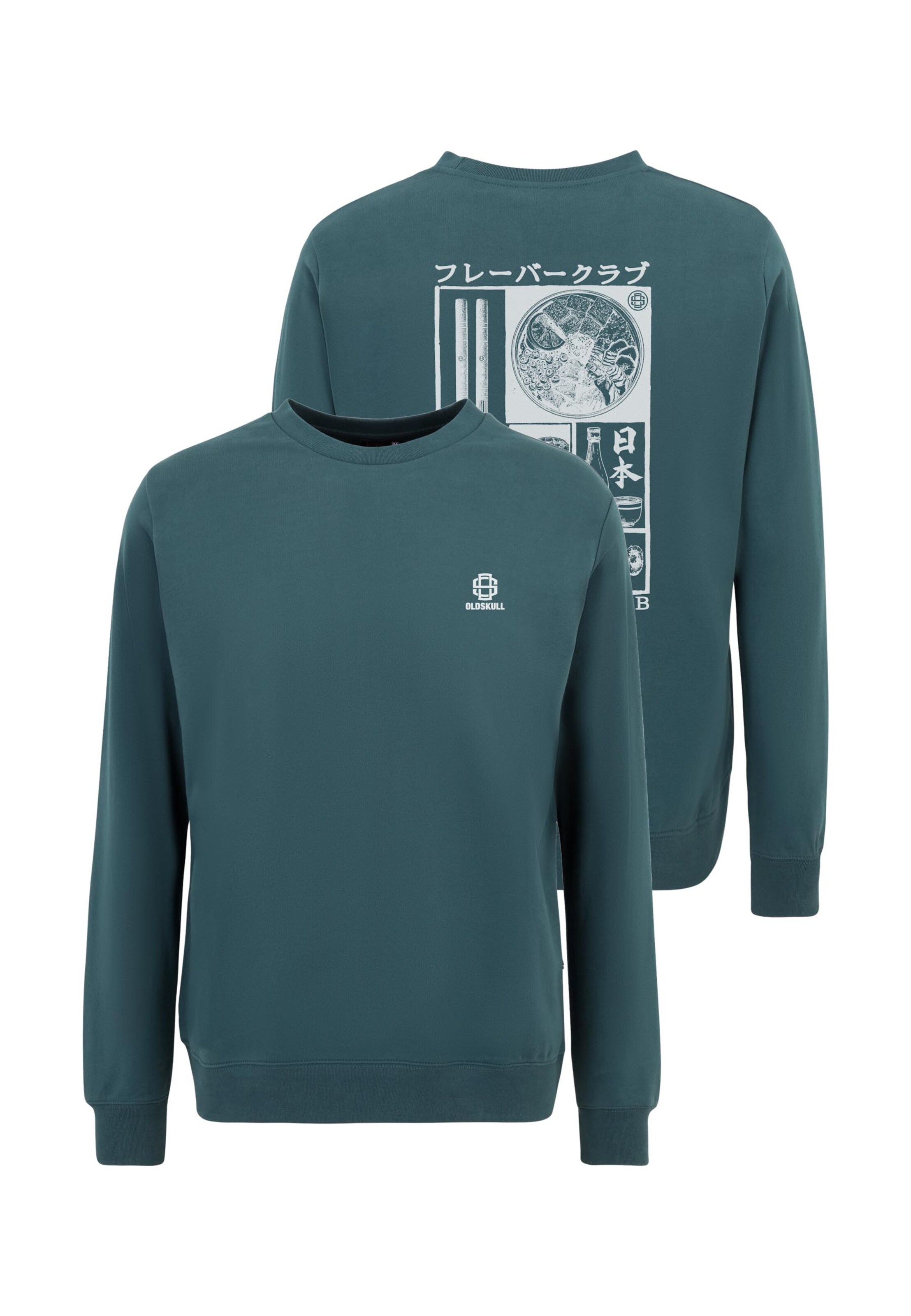 Oldskull Sweatshirt 'Asian Flavour Club Umami' in Blauw