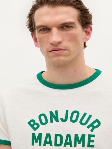 T-Shirt 'Bonjour' Scalpers en blanc