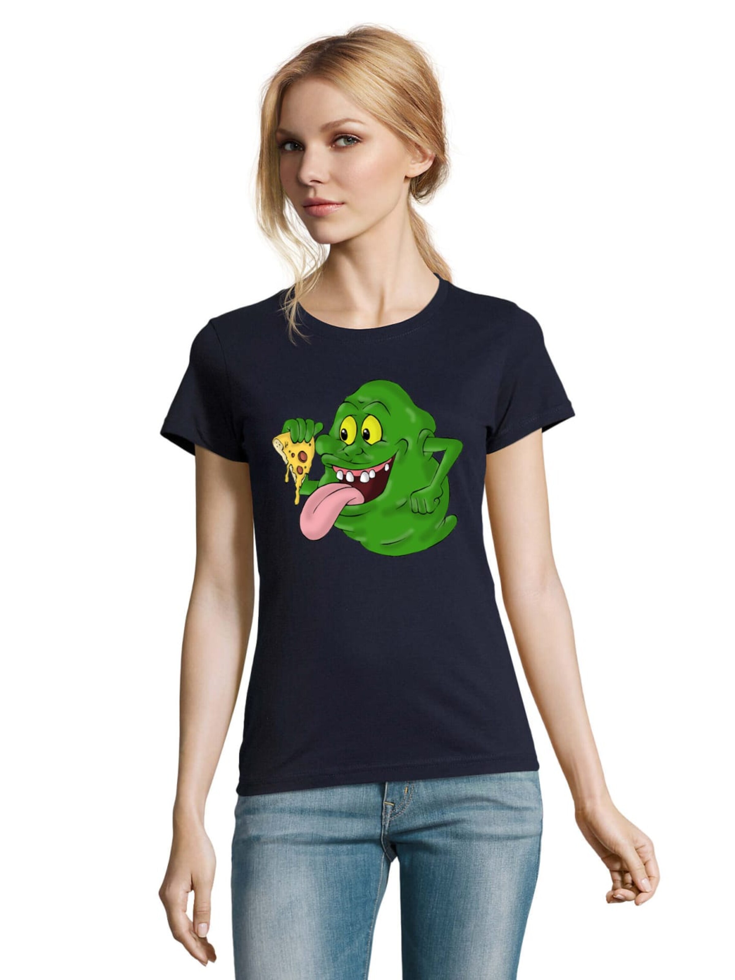 Blondie & Brownie Shirt 'Slimer'‌‌‌‌‌‌‌‌‌ in Blau: Vorderseite
