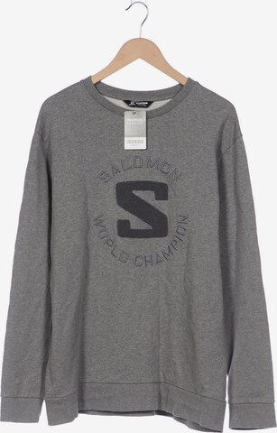 SALOMON Sweatshirt & Zip-Up Hoodie in XL in Grey: front