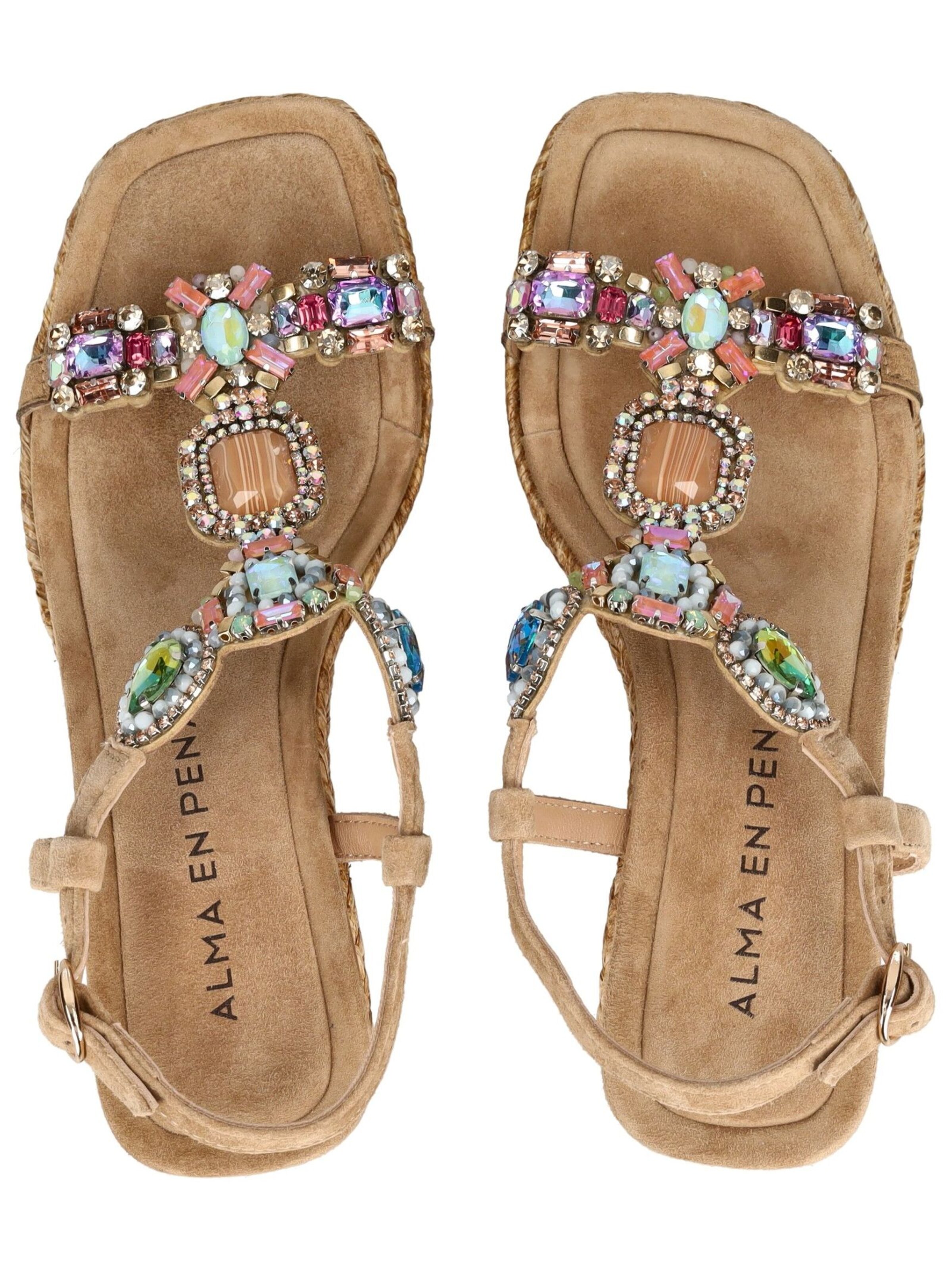 Alma En Pena Riemensandale in Beige