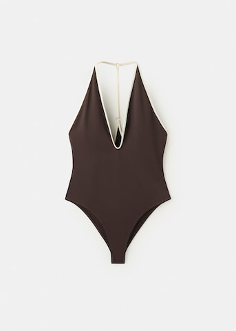 MANGO Swimsuit 'Puglia' in Brown