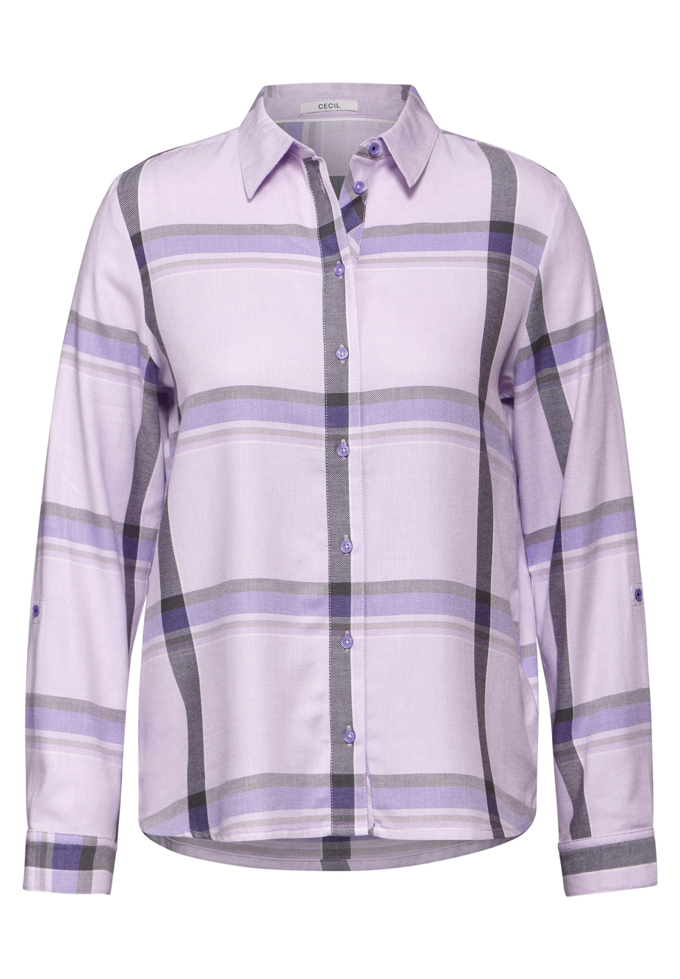 CECIL Bluse in helllila / dunkellila, Produktansicht