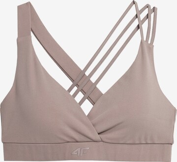 Triangle Soutien-gorge de sport 4F en marron : devant