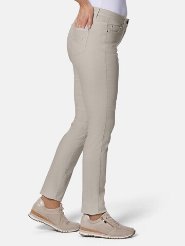 Goldner Skinny Jeans in Grau