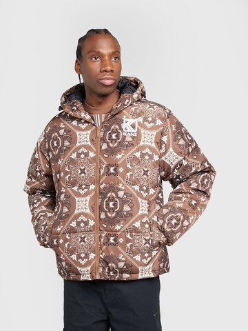 Karl Kani Between-season jacket in Brown: front