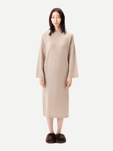 GOBI Cashmere Strickkleid 'Long Cashmere Sweater Dress'‌‌‌ in Beige