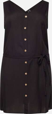 Vero Moda Curve Košilové šaty 'Bumpy' – černá: přední strana