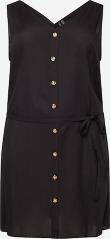 Vero Moda Curve Shirt Dress 'Bumpy' in Black: front
