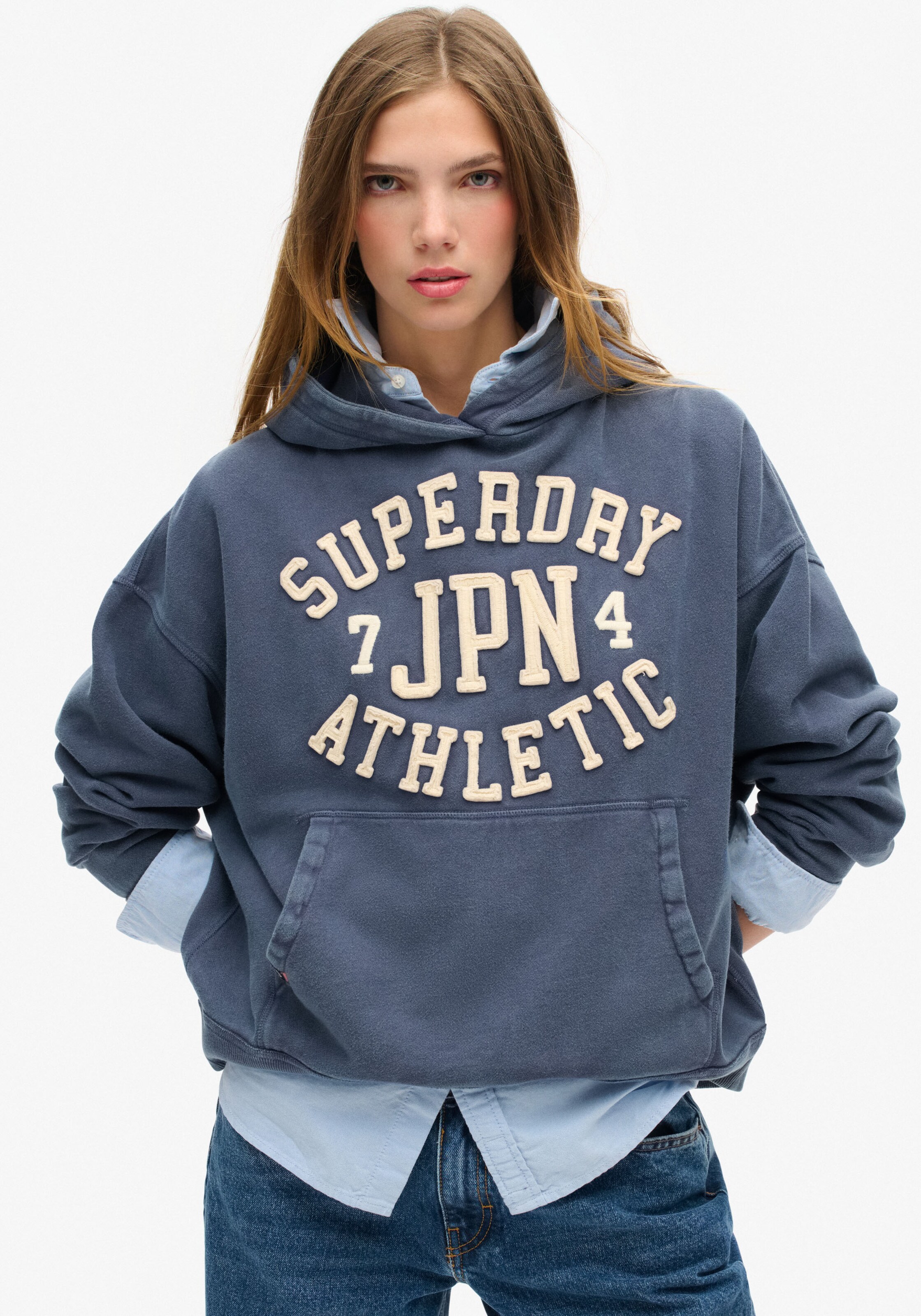 Superdry Sweatshirt in Blau: Vorderseite