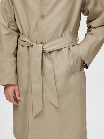 SELECTED HOMME Between-Seasons Coat 'Borg' in Beige