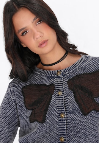 myMo ROCKS Knit cardigan in Blue