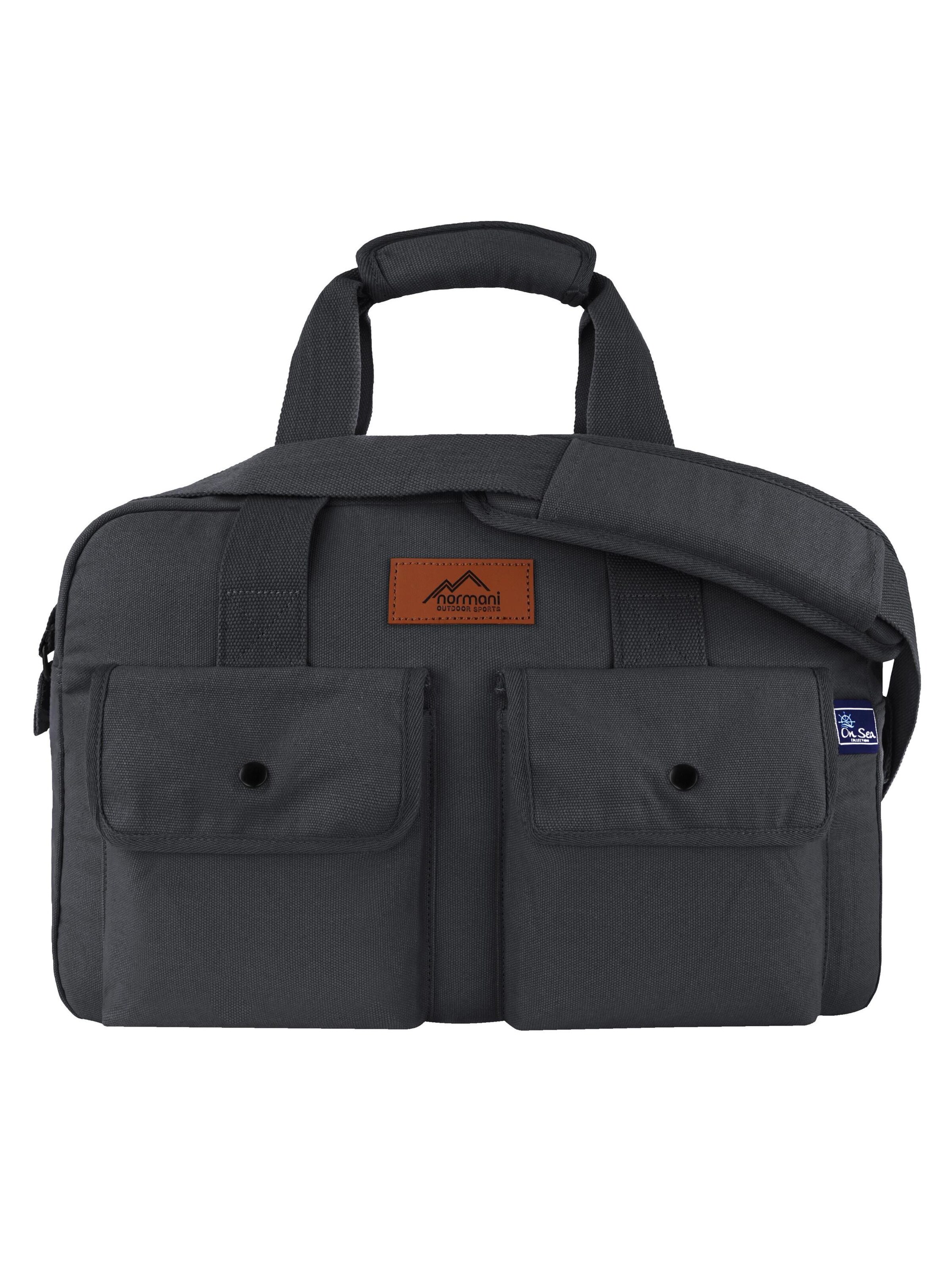 normani Reisetasche 'Svea' in Grau: Vorderseite