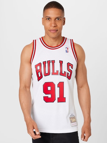 Mitchell & Ness Тениска в бяло: отпред