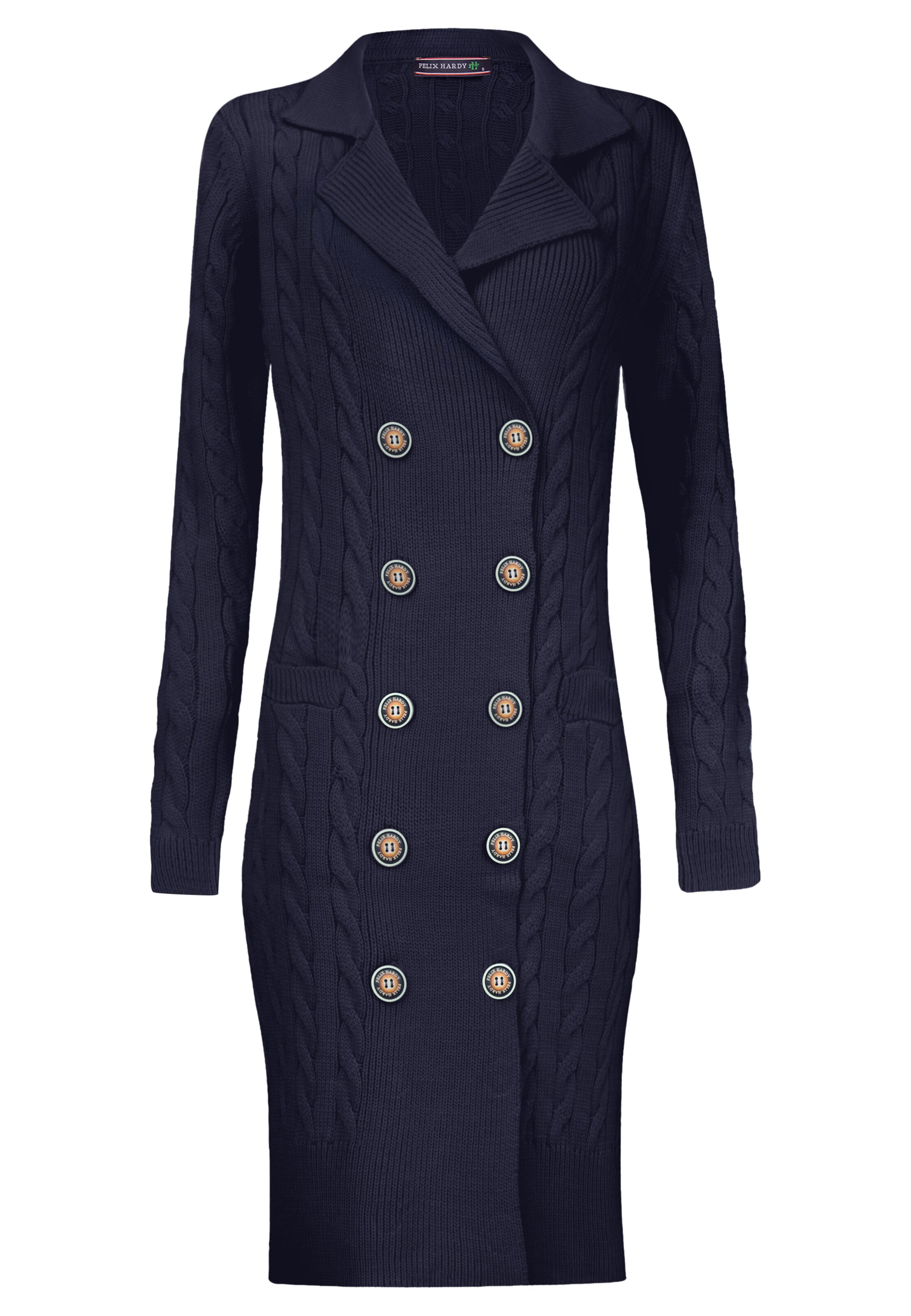 Felix Hardy Úpletové šaty – modrá: přední strana