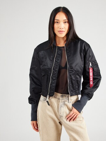 ALPHA INDUSTRIES Демисезонная куртка 'MA-1' в Черный: спереди