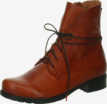 THINK! Lace-Up Ankle Boots in Brown: front