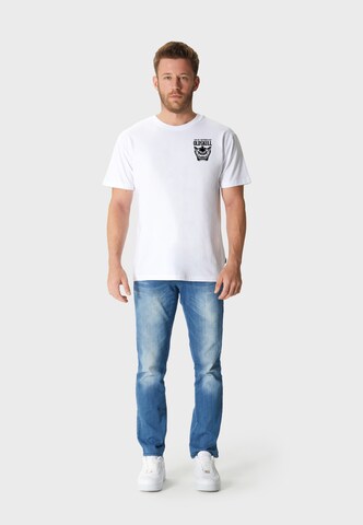 Oldskull Shirt 'Asian Triple Mask' in White