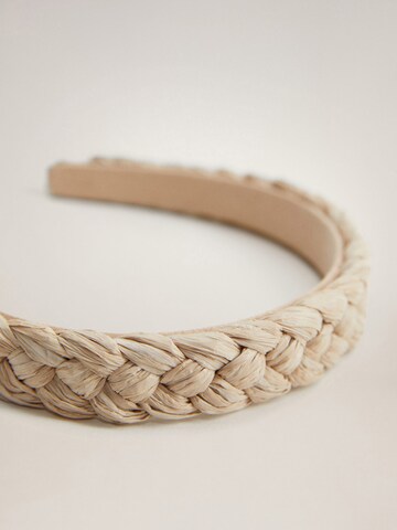 MANGO Hairband 'Agustina' in Beige